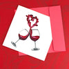 Carte de vœux Quilled Toast to Love