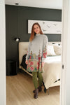 Robe Péribonka Roses Trémières