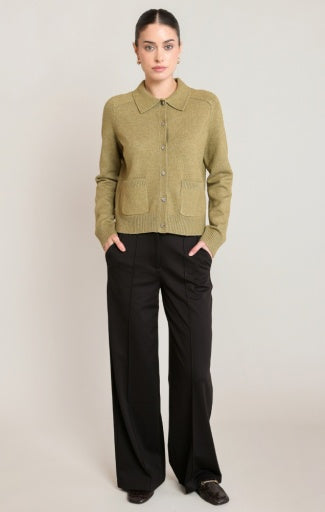 COLLARED CARDIGAN