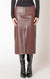 jupe midi en similicuir