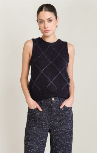 SEQUIN SWEATER VEST
