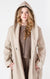 manteau à capuche ceinturé