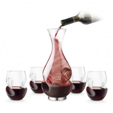 Carafe aérateur et verres à vin rouge | Final Touch | La Maison du Bleuet