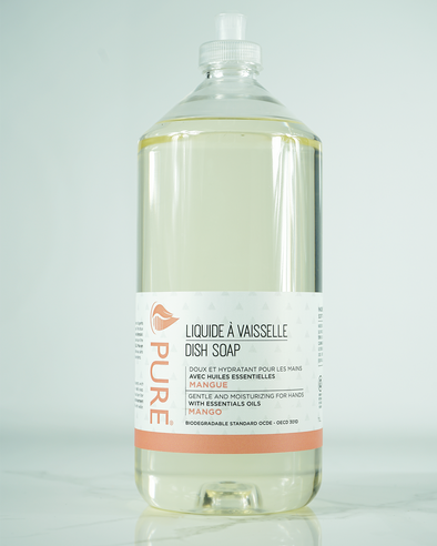 Liquide à vaisselle 1 L - Mangue | Pure | La Maison du Bleuet