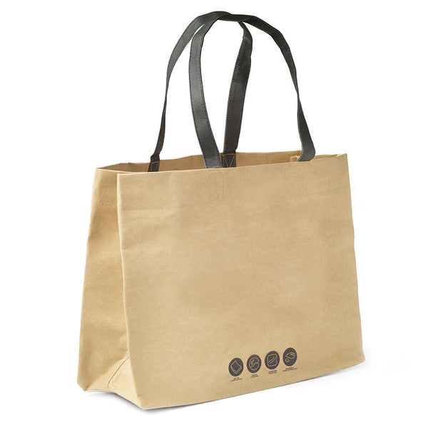 Sac à emplette réutilisable et lavable en papier recyclé brun Ricardo